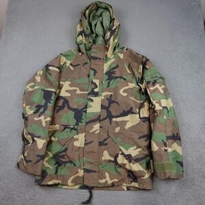 Tennier Industries ECWCS Parka Mens Medium Woodland Camo Cold Weather Hooded